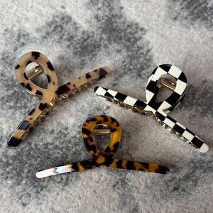 Set of 3 Trendy Claw Clips